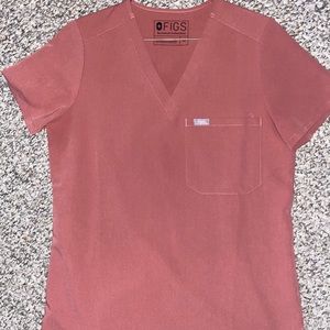 Mauve FIGS Catarina One Pocket Scrub Top